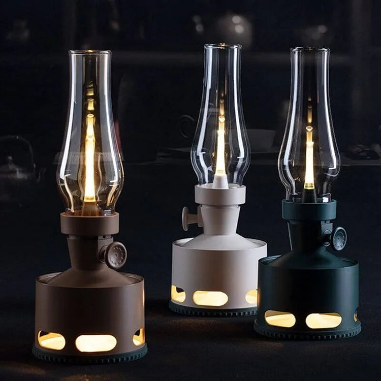 LaternenLeuchten: Vintage-inspirierte LED-Laterne mit warmem, flackerndem Licht