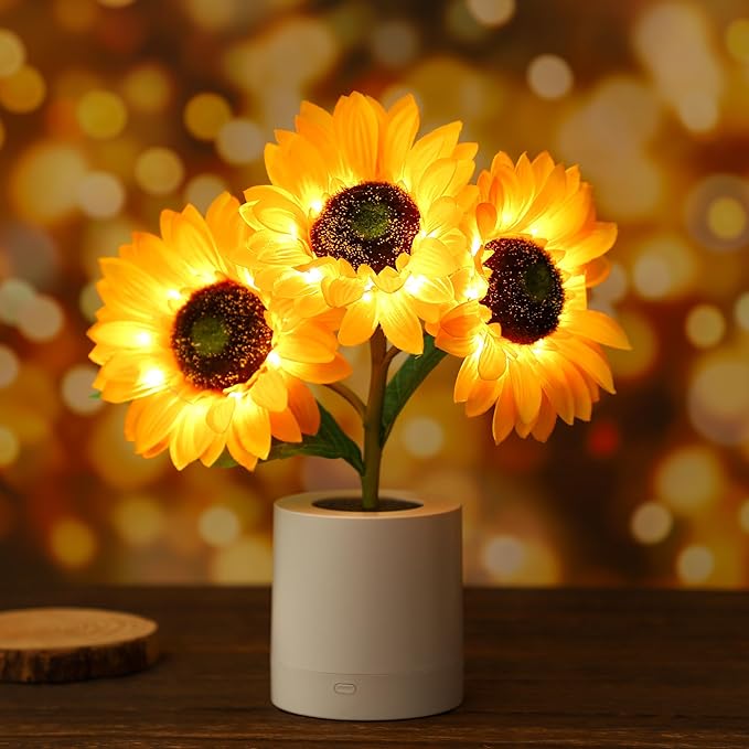 SonneBlüte: Verspielte Tischlampe in Sonnenblumenform