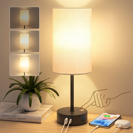 Nachttischlampe Mit Touch Steuerung Und Ladeanschlüssen