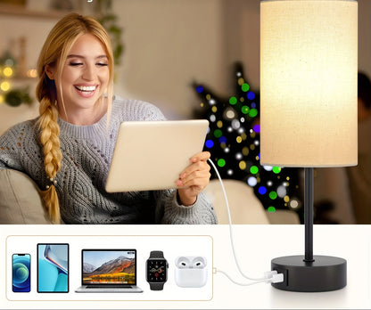 Nachttischlampe Mit Touch Steuerung Und Ladeanschlüssen