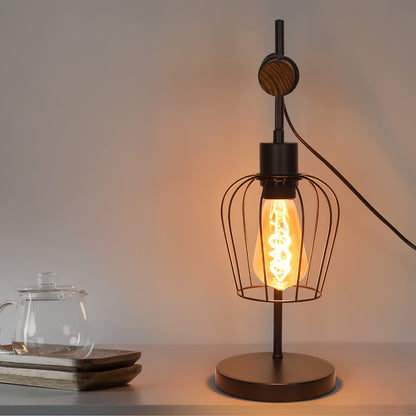 Rustikale Industrielle Nachttischlampe