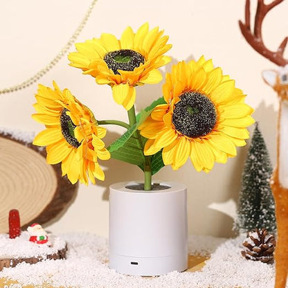 Funkelnde Sonnenblumen-LED-Tischlampe