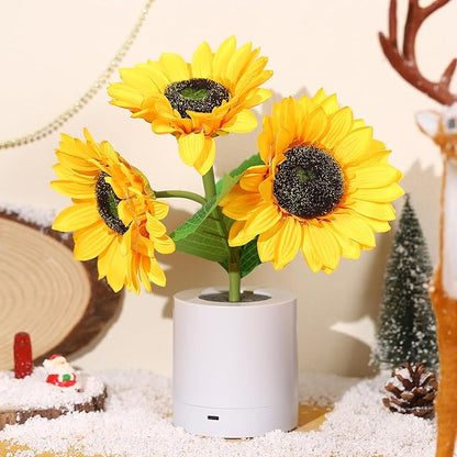 Funkelnde Sonnenblumen-LED-Tischlampe