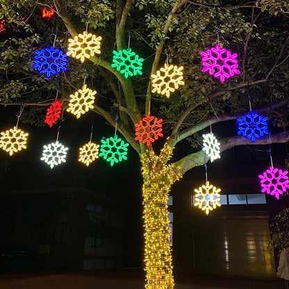 SchneeLicht: Wasserdichte LED-Leuchte mit Schneeflocken-Effekt für festliche Beleuchtung
