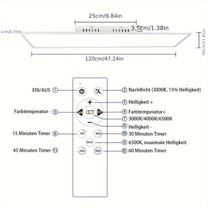 Moderne Flächenbündige LED Deckenleuchte