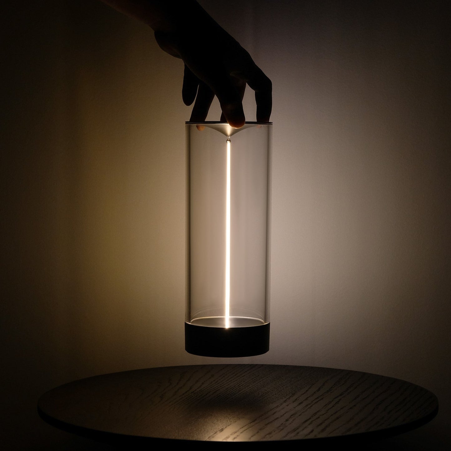 Kabellose LED Zylinderlampe mit Touch Steuerung