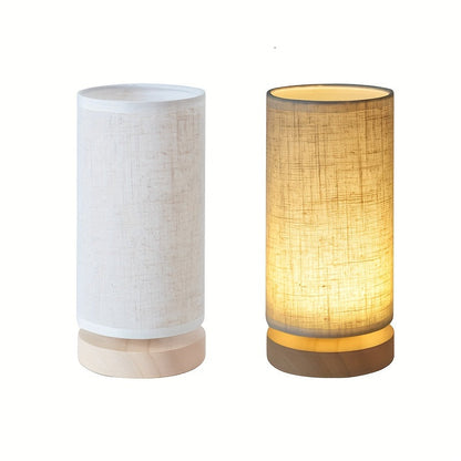 Minimalistische Nachttischlampe aus Holz