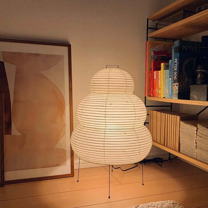 LumiBiegung: Tischlampe aus Washi-Papier mit Sanftem, Diffusen Lichtschein