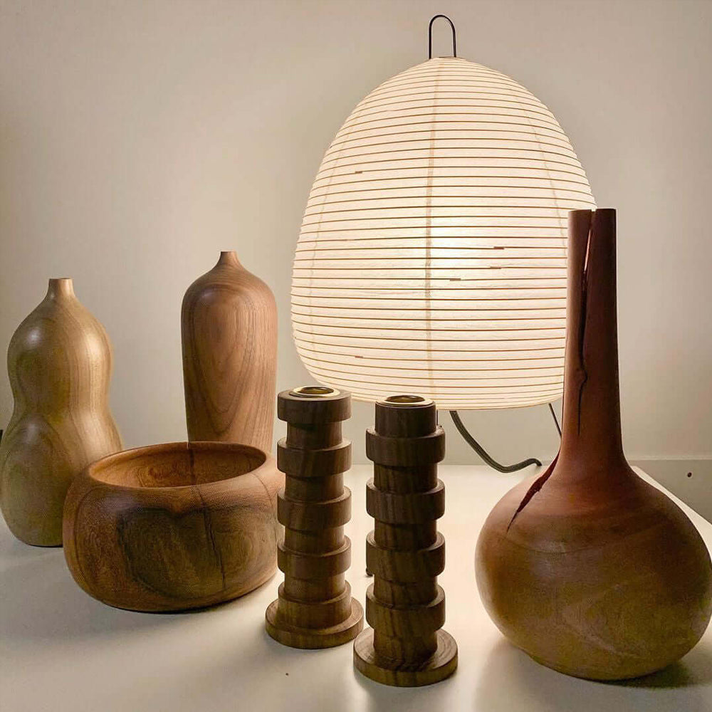 LumiBiegung: Tischlampe aus Washi-Papier mit Sanftem, Diffusen Lichtschein
