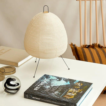 LumiBiegung: Tischlampe aus Washi-Papier mit Sanftem, Diffusen Lichtschein