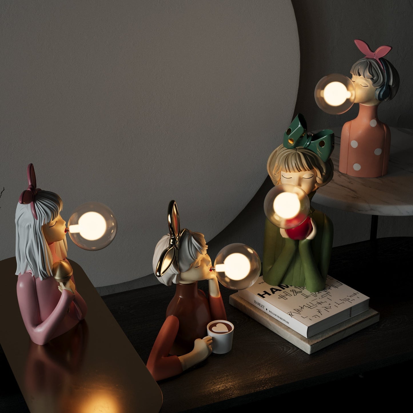 Moderne Eleganz Und Warme Beleuchtung Berühren Tischlampe