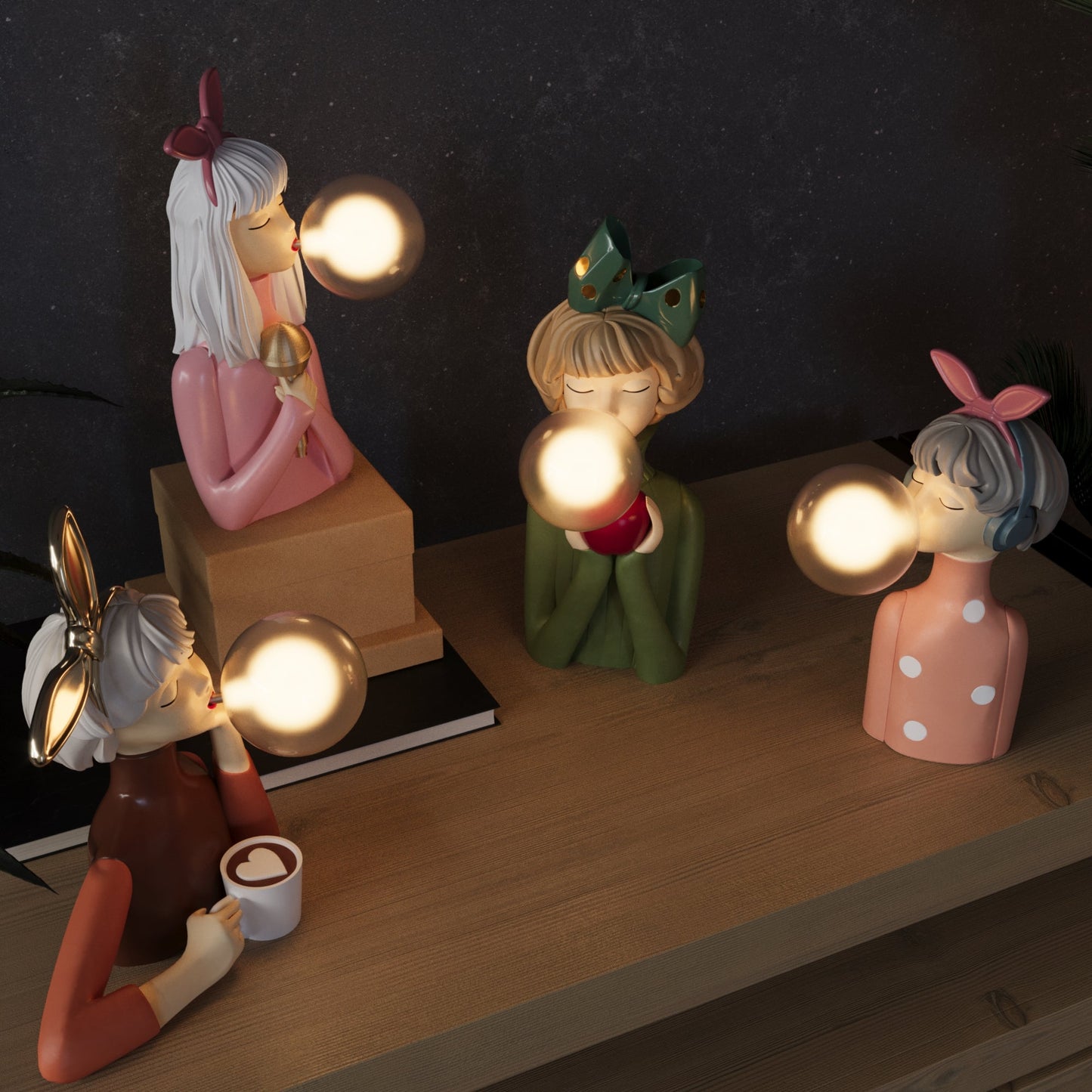 Moderne Eleganz Und Warme Beleuchtung Berühren Tischlampe