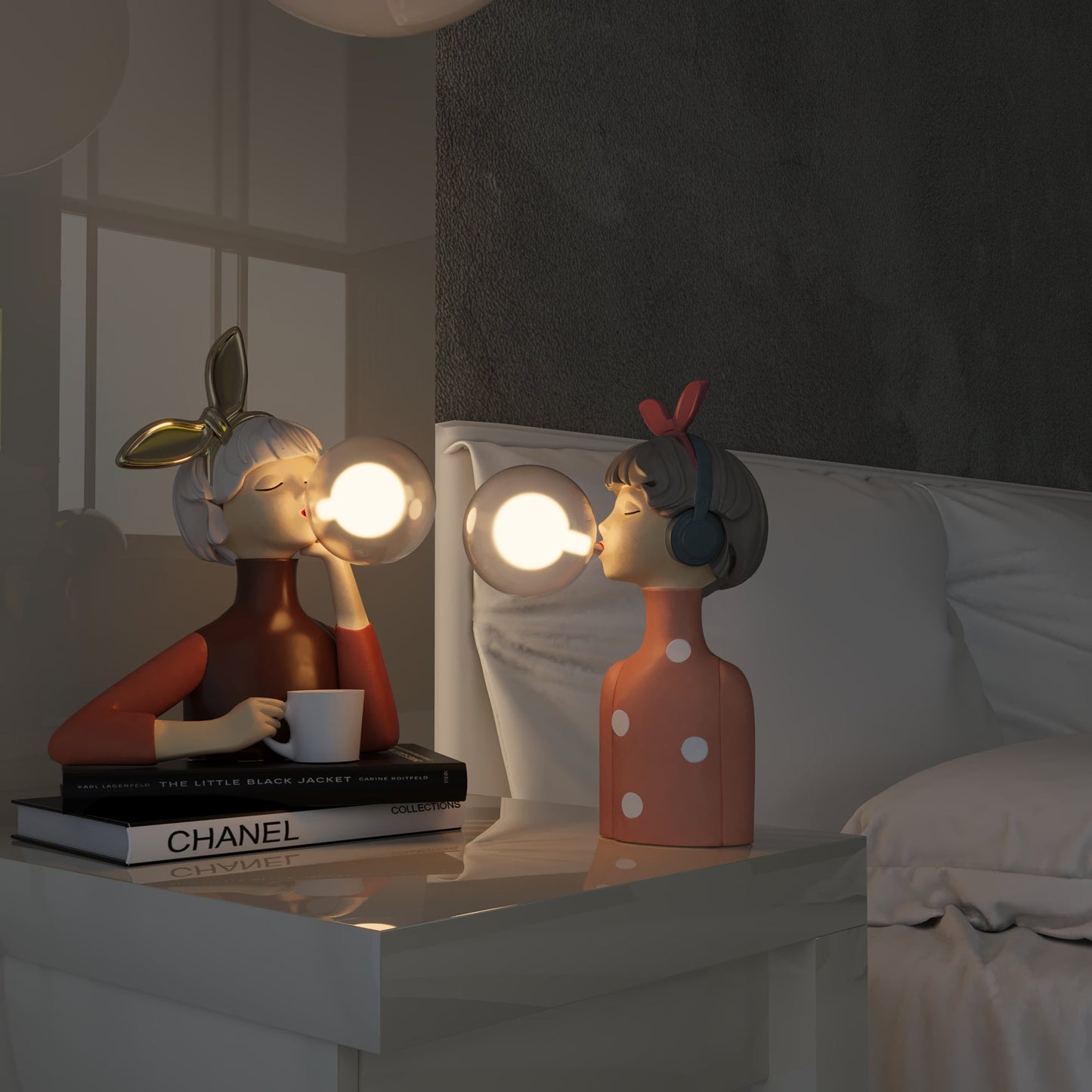 Moderne Eleganz Und Warme Beleuchtung Berühren Tischlampe