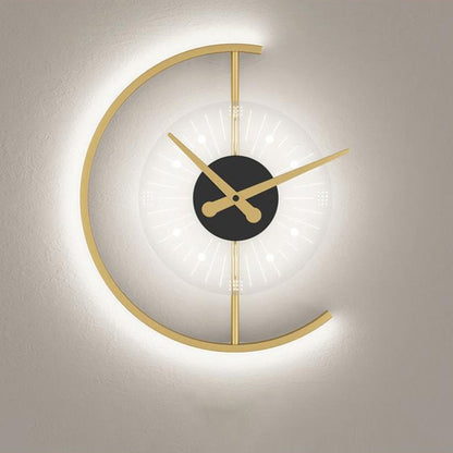 Nordische LED-Wandleuchte mit Uhrendesign
