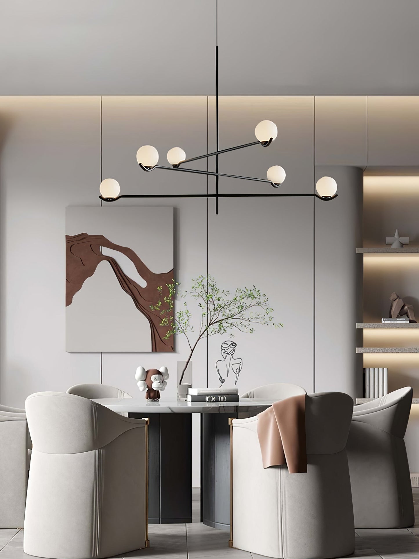 Moderne Pendelleuchte Mit Mehreren Kugeln
