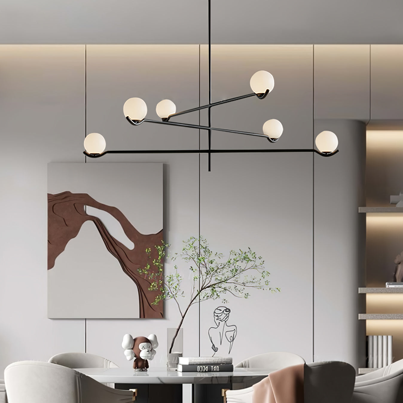 Moderne Pendelleuchte Mit Mehreren Kugeln