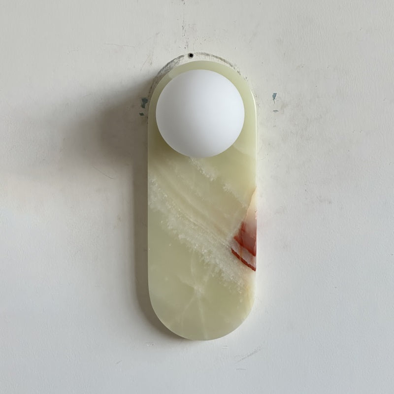 Ovale Wandleuchte Aus Der Mitte Des Jahrhunderts