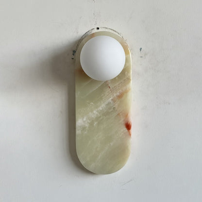 Ovale Wandleuchte Aus Der Mitte Des Jahrhunderts