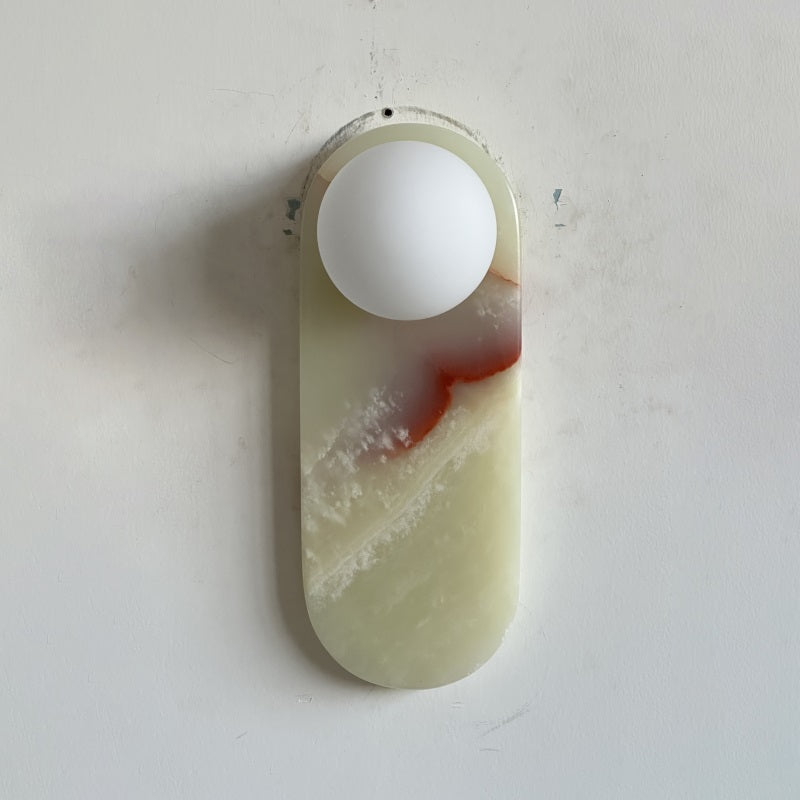 Ovale Wandleuchte Aus Der Mitte Des Jahrhunderts
