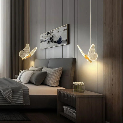 SchmetterlingGlühen: Elegante Pendelleuchte inspiriert von Schmetterlingsflügeln