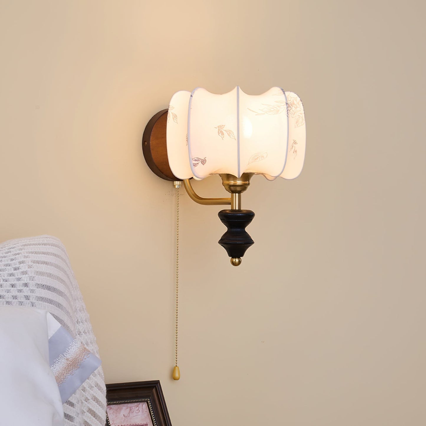 Vintage-inspirierte Wandleuchte mit Zugkette