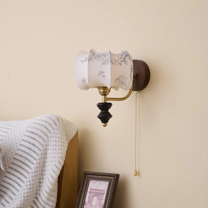 Vintage-inspirierte Wandleuchte mit Zugkette