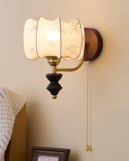 Vintage-inspirierte Wandleuchte mit Zugkette