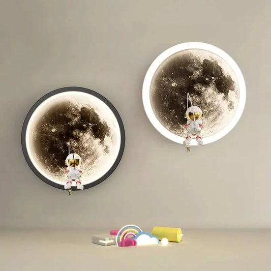 Minimalistische Glühen LED Mond Wandleuchte