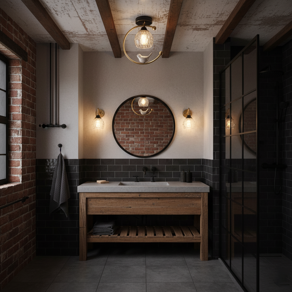 Skulptierte Vogelinspirierte Deckenleuchte