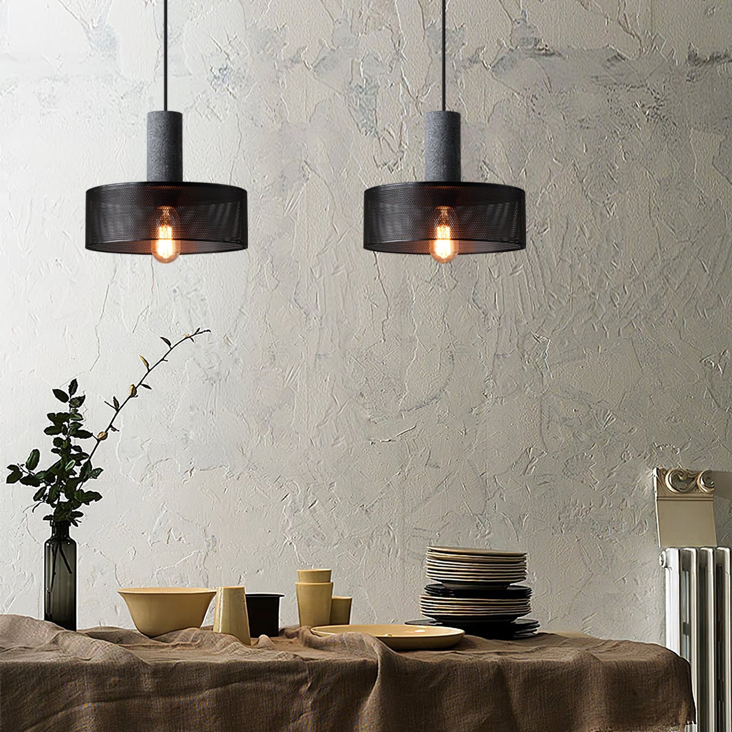 Minimalistische Pendelleuchte im Industriestil