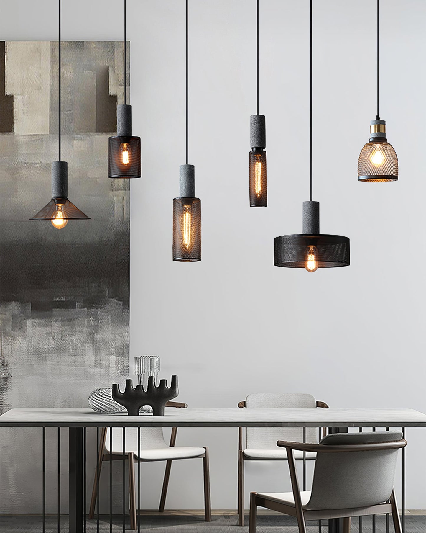 Minimalistische Pendelleuchte im Industriestil