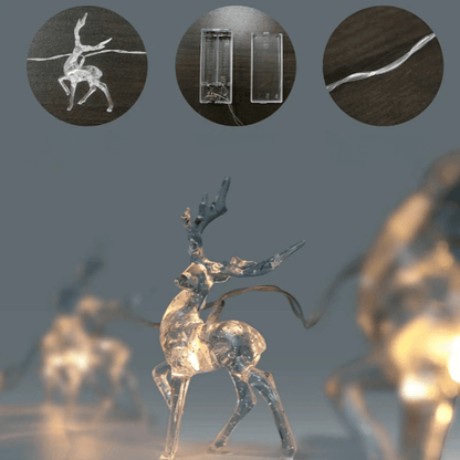 LED-Lichterkette mit Rentiermotiv