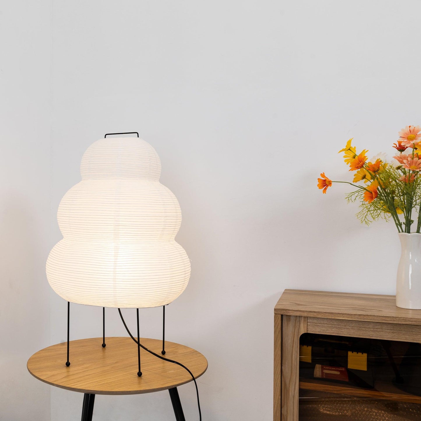 LumiBiegung: Tischlampe aus Washi-Papier mit Sanftem, Diffusen Lichtschein