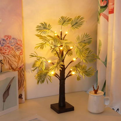 PalmenGlanz: Strahlende LED-Lichter in Palmenblatt-Optik