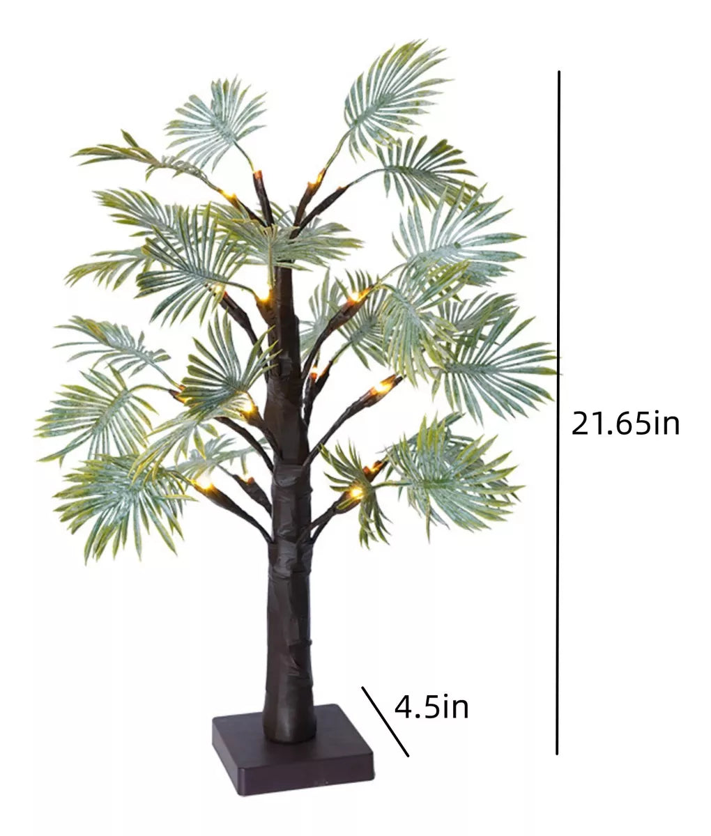 PalmenGlanz: Strahlende LED-Lichter in Palmenblatt-Optik