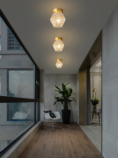 Deckenleuchte in Diamantform