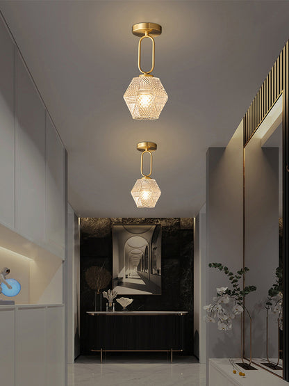 Deckenleuchte in Diamantform