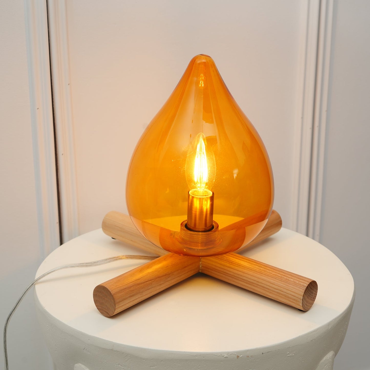 Tischlampe Im Retro Flammen Stil