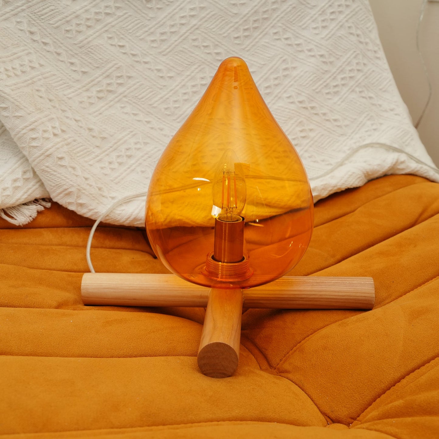 Tischlampe Im Retro Flammen Stil
