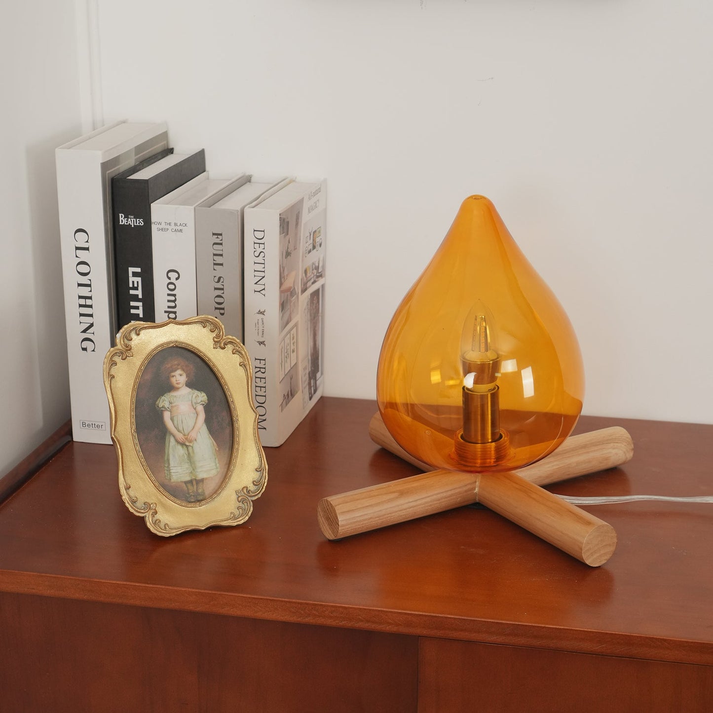 Tischlampe Im Retro Flammen Stil