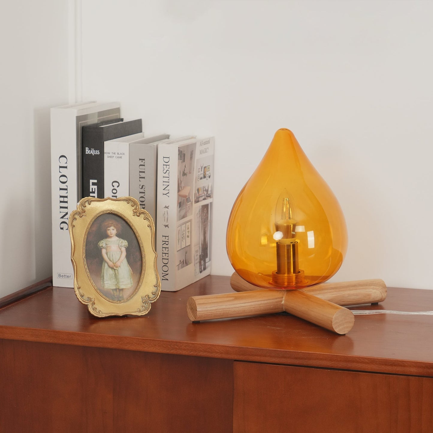 Tischlampe Im Retro Flammen Stil