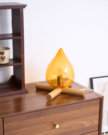 Tischlampe Im Retro Flammen Stil
