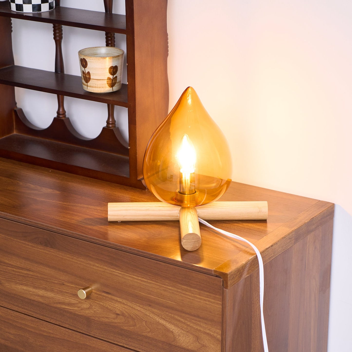 Tischlampe Im Retro Flammen Stil