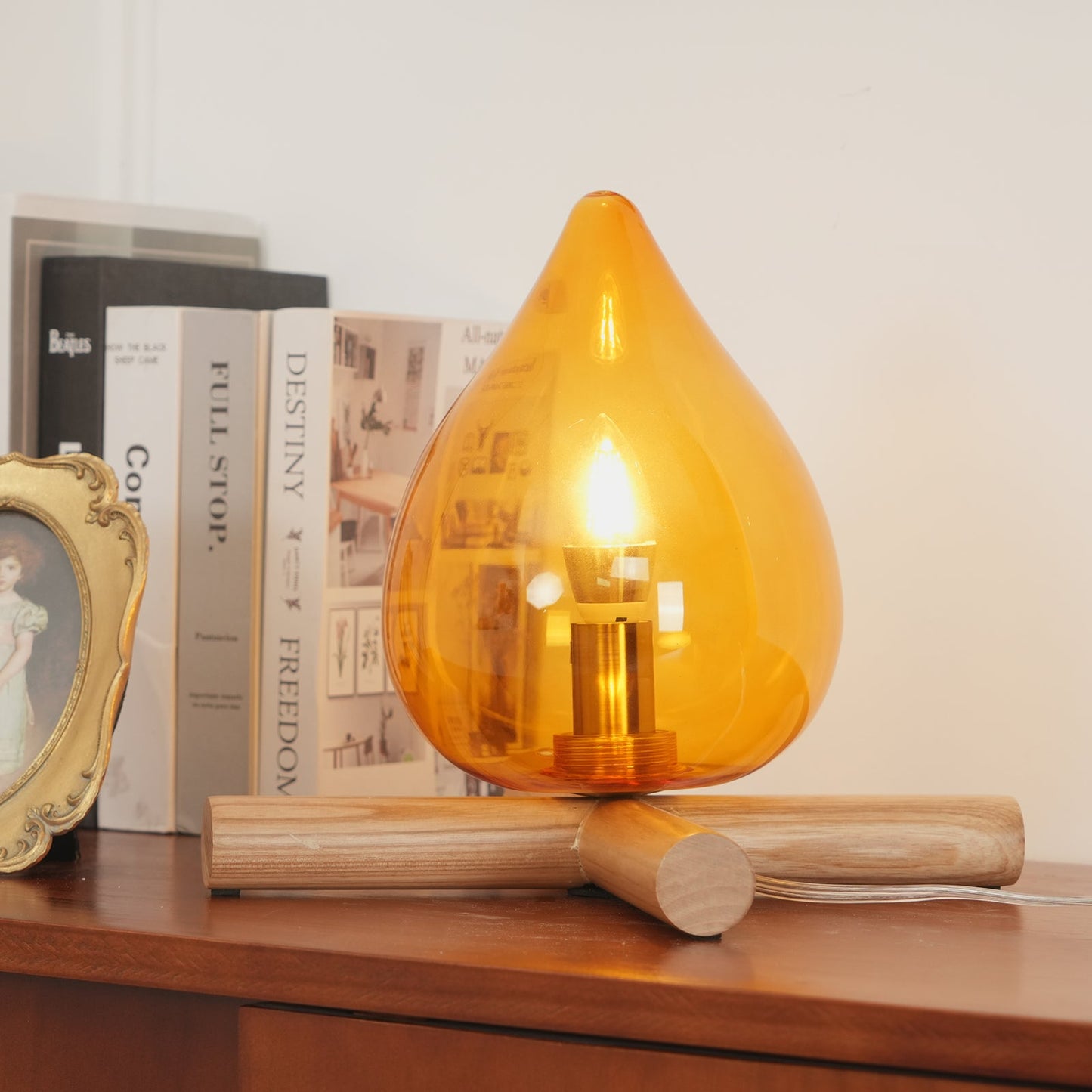 Tischlampe Im Retro Flammen Stil