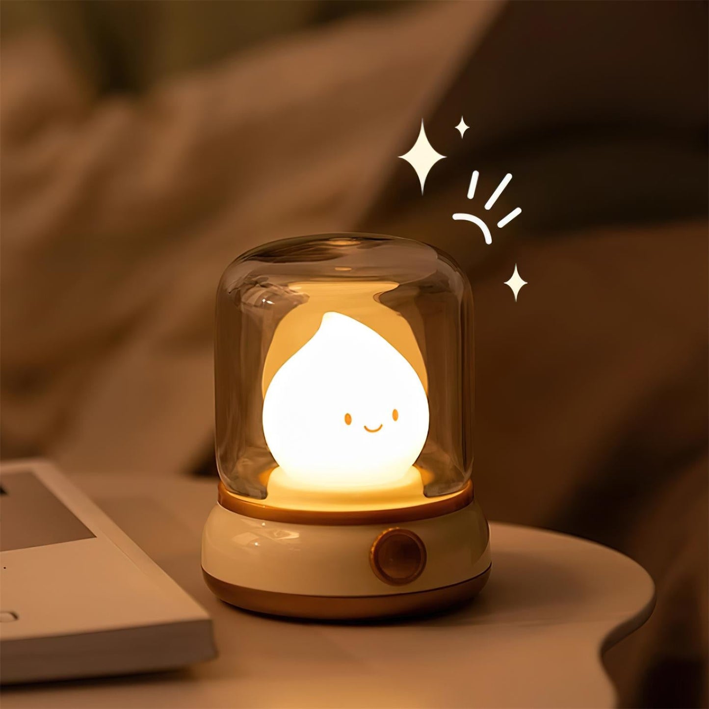 Mini LED Nachttischlaterne Mit Flammeneffekt