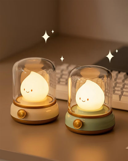 Mini LED Nachttischlaterne Mit Flammeneffekt