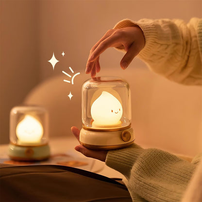 Mini LED Nachttischlaterne Mit Flammeneffekt