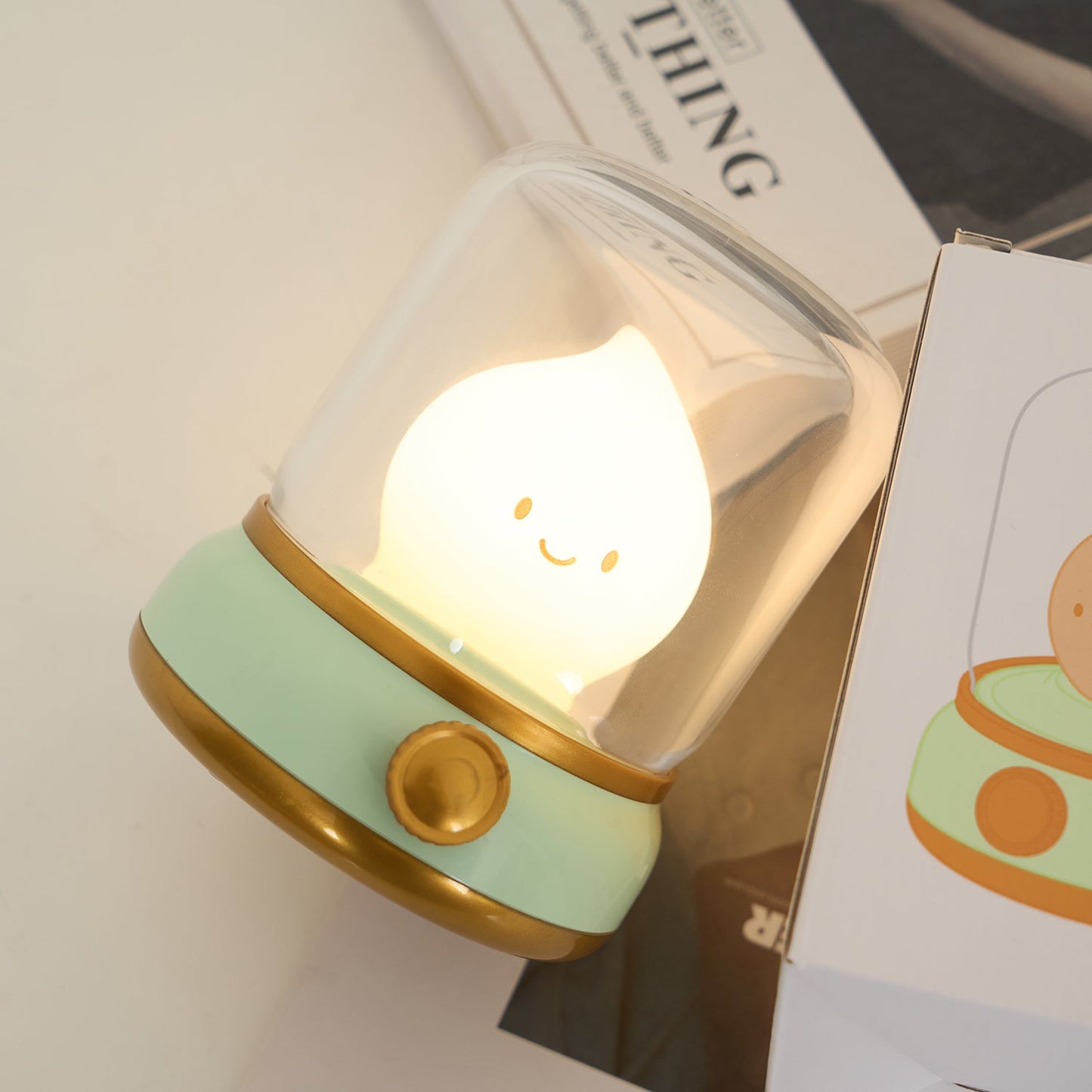 Mini LED Nachttischlaterne Mit Flammeneffekt