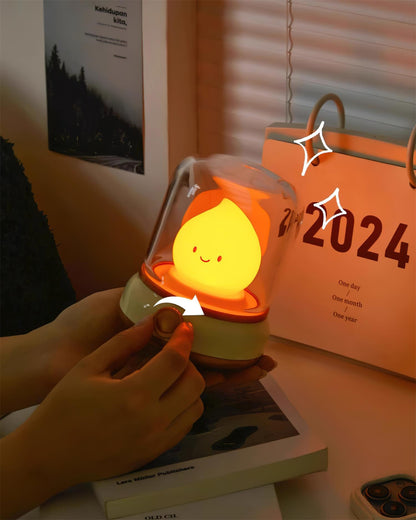 Mini LED Nachttischlaterne Mit Flammeneffekt