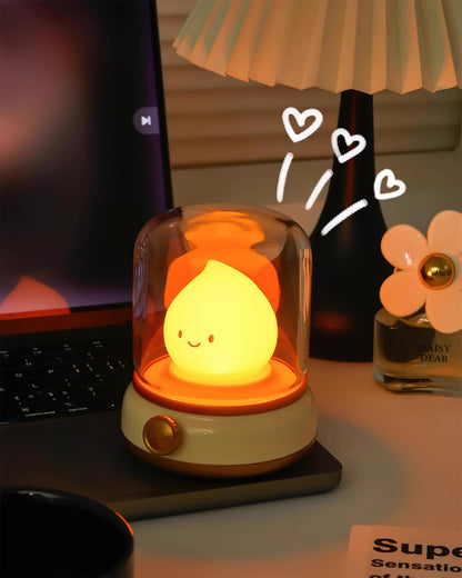 Mini LED Nachttischlaterne Mit Flammeneffekt